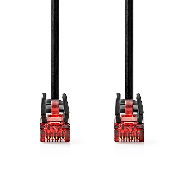 CAT6 Verkkokaapeli | RJ45 uros | RJ45 uros | U/UTP | 2.00 m | Pyöreä | PVC | Musta | Label