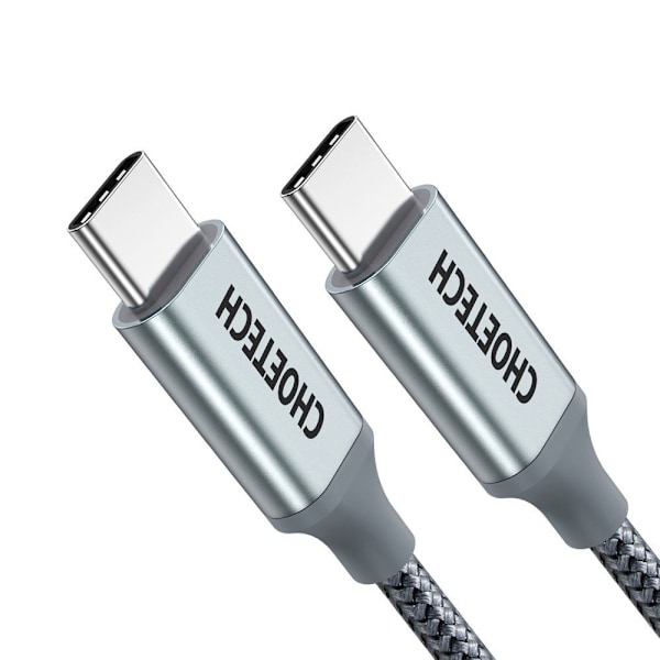 Kabel USB Typ C - USB Typ C 5A 100W PowerDelivery 480Mbps 1,8 m grå