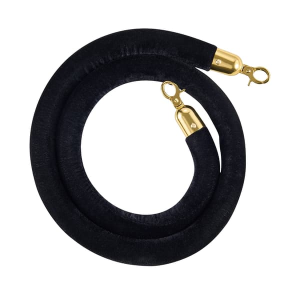 Sammetsstolpar 2-pack, 1,5 m, guldkrokar