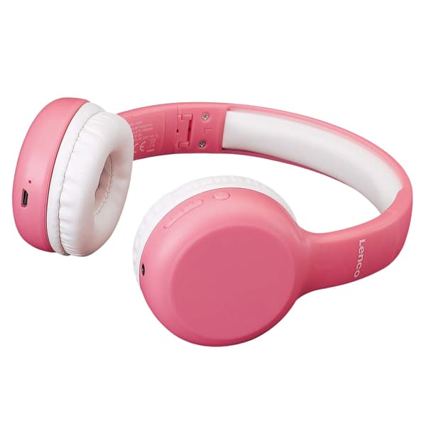Barn Bluetooth-hörlurar med volymbegränsare, rosa