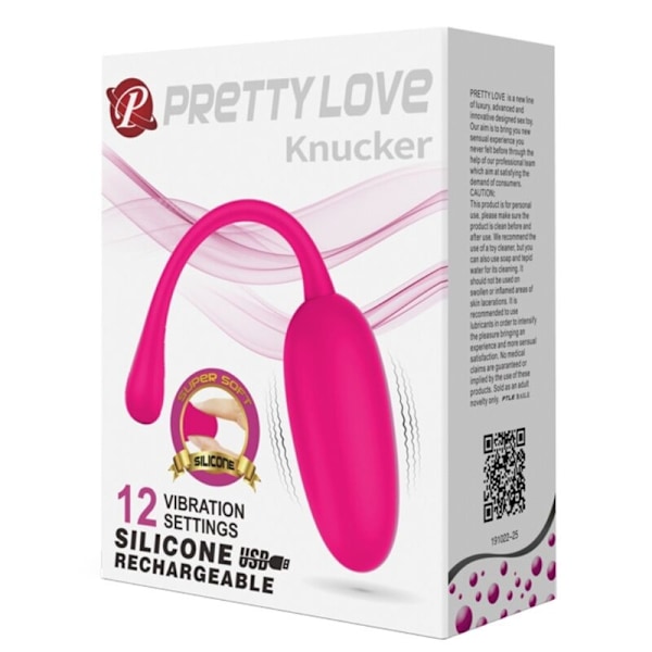 Pretty Love - Knucker Pink Uppladdningsbart vibrerande ägg