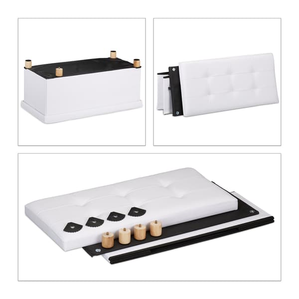 Opbevaringsbænk med træfødder