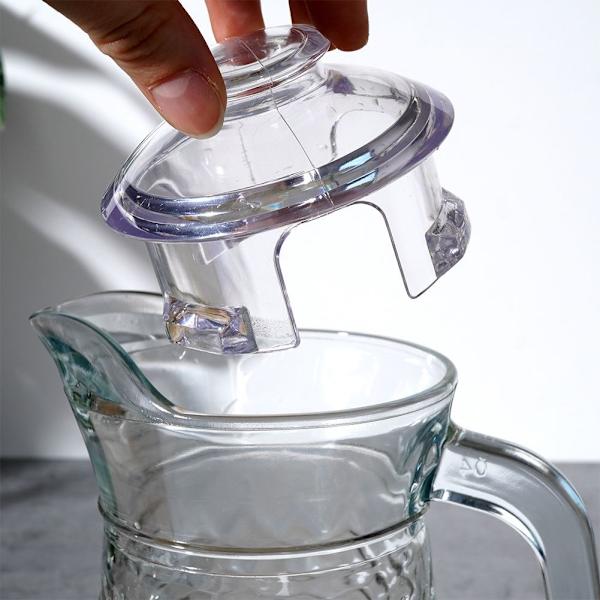Glaskanna med lock för drycker: vatten, juice, iste & mer