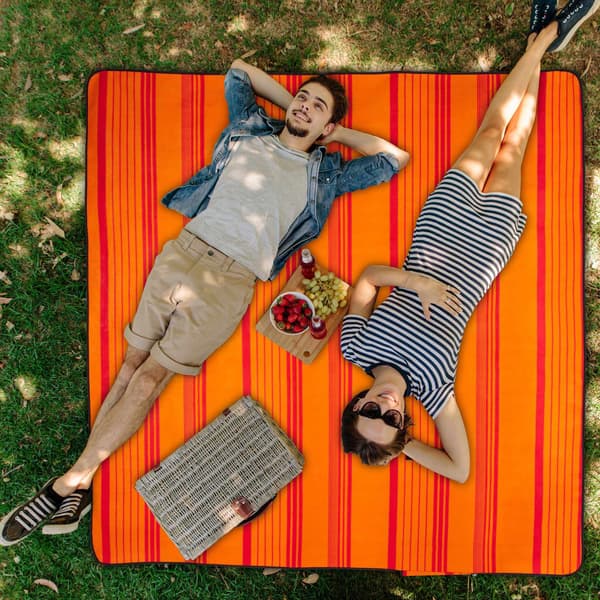 Picknickfilt 200 x 200 cm randig