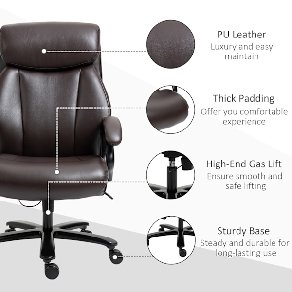 Työtuoli, johtajatuoli, pelituoli, ergonomisesti korkeussäädettävä keinutoiminnolla, paksu pehmuste, kantavuus jopa 180 kg