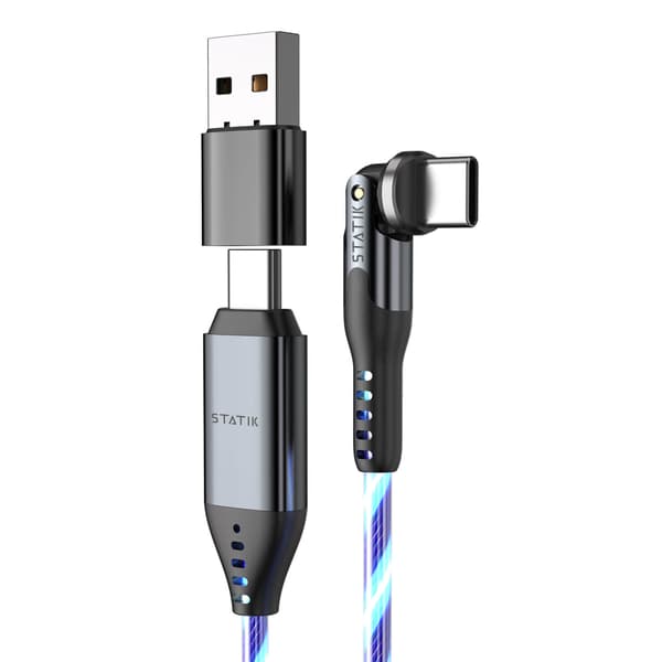 STATIK PowerPivot Pro, hehkuva LED USB-C - USB-C, 1m