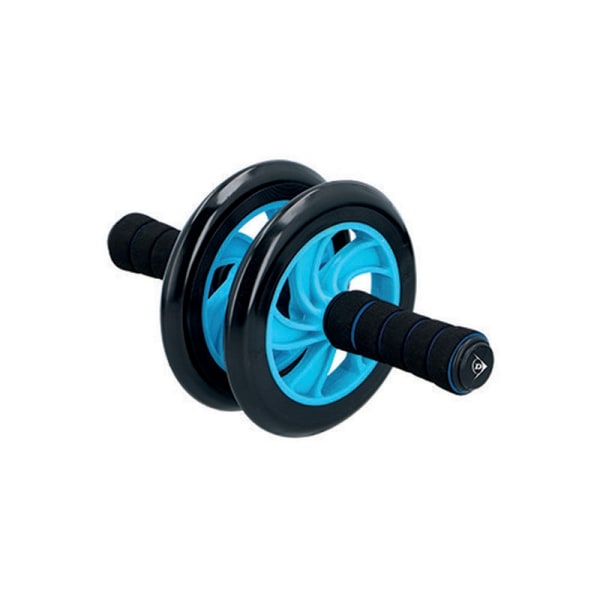 Dunlop - Tvåhjulig träningsrulle för magmuskel (blå)