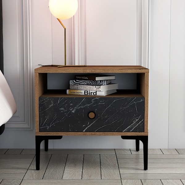 Natbord Lizbon 534 - Valnød, Sort