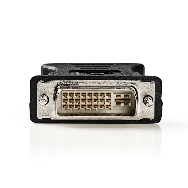 DVI-adapter | DVI-I 24+5-Pin Han | VGA Hun | Nikkelplateret | Lige | PVC | Sort | Box