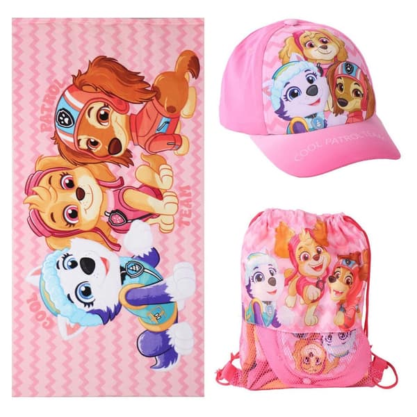 Paw Patrol handduk + väska + mössa set