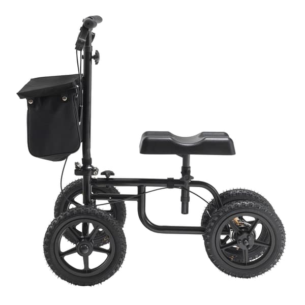 Hopfällbar knäscooter – 12-tums terräng, 145 kg, dubbla bromsar