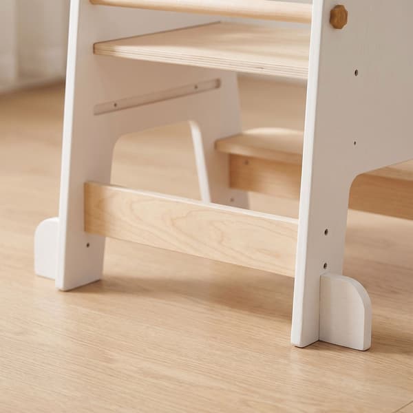 Justerbart læringstårn med stjernedesign, hvid