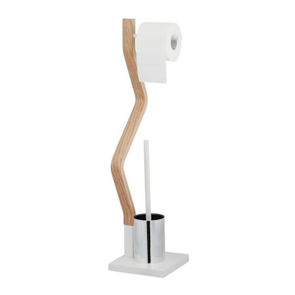 WC-tuoli seisomassa valkoinen