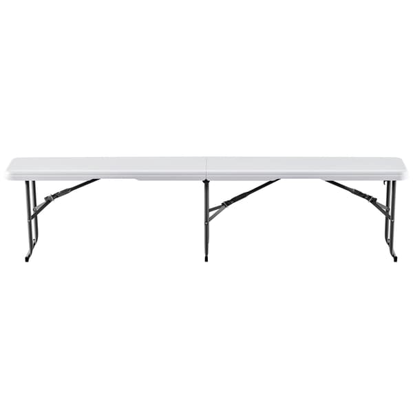 1,8 m hopfällbar bänk, HDPE-sits, 2-pack, vit