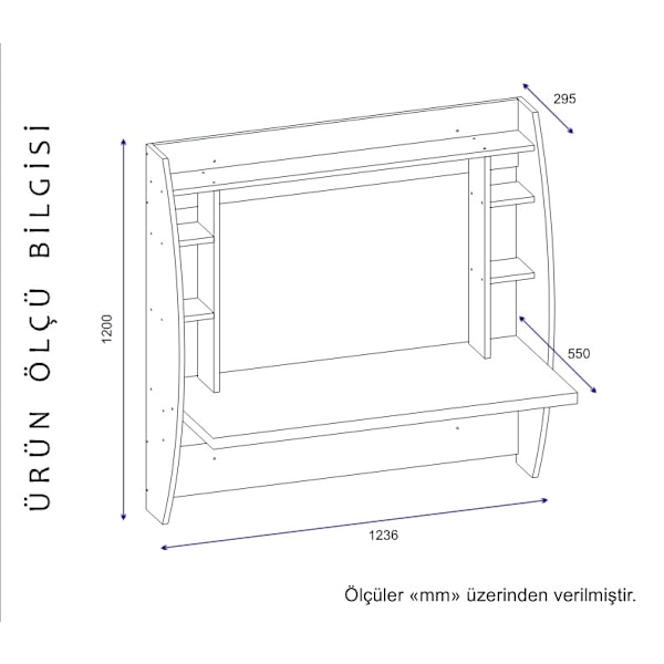 Study Desk Buglem - valkoinen