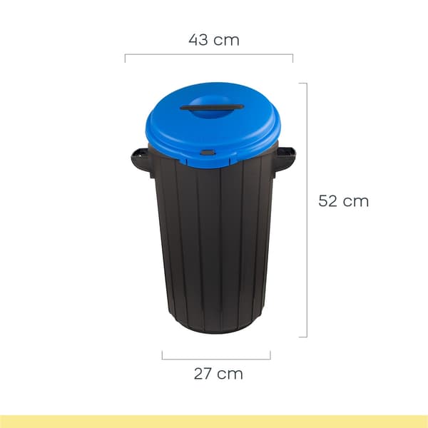 Affaldsbeholder med låg, 35L, blå - Eco Solution