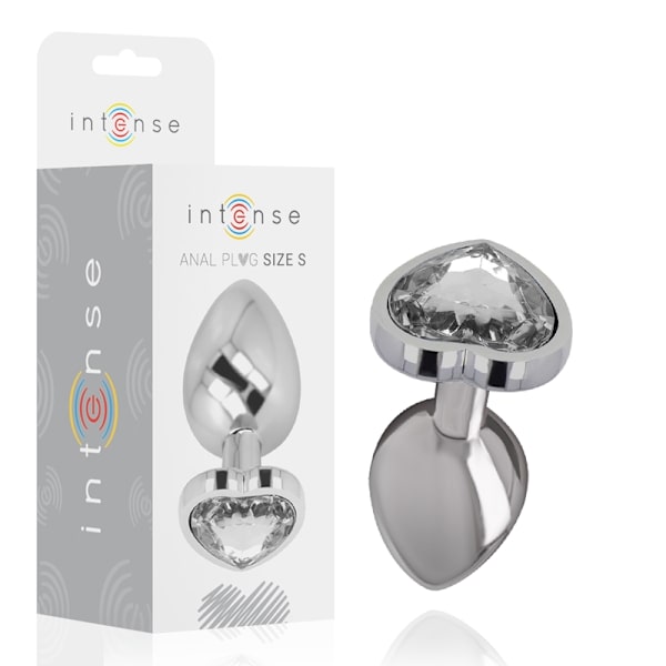 Intense - White Heart alumiini metalli anaaliliitin koko S