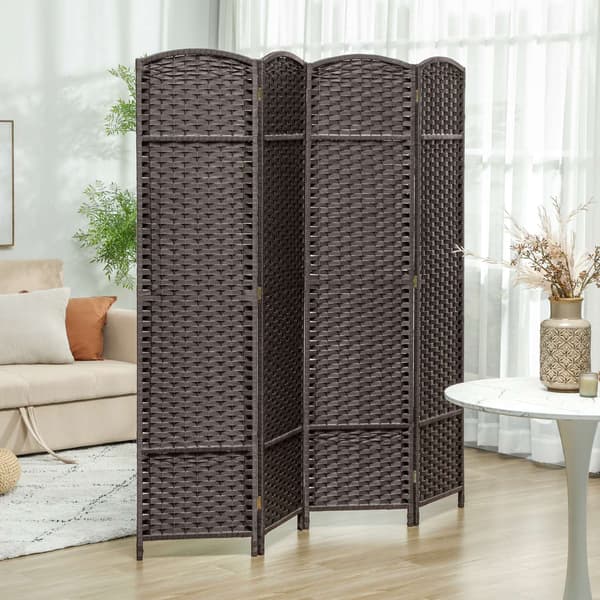 4-panels folde rumdeler, brun, polypropylen