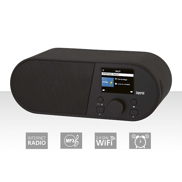 i105 WLAN Internetradio med 2,4 tums färgdisplay Svart