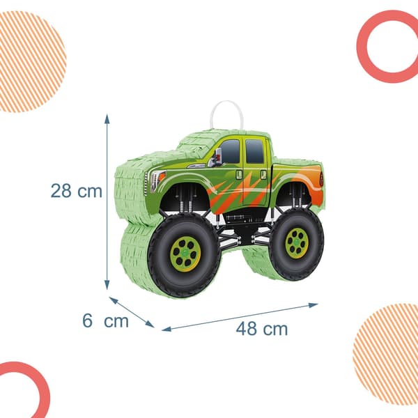 Monstertruck-piñataset – Pinne och ögonbindel ingår