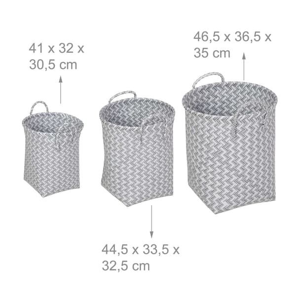 Kudottu pyykkikorisarja 3 kpl