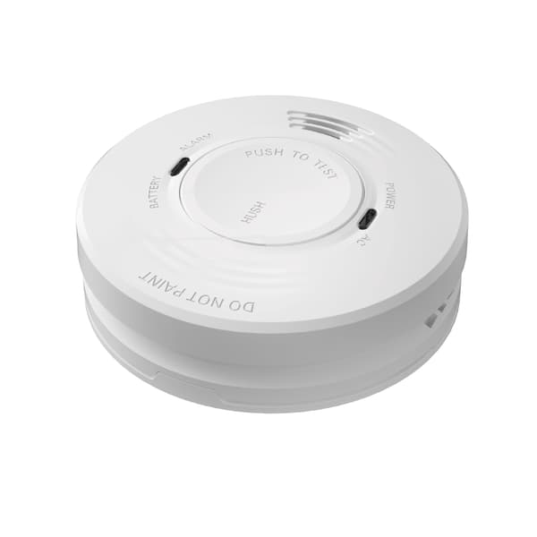 Røgdetektor 230V, 5 års batteribackup, hvid