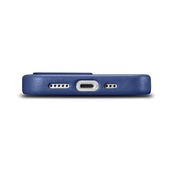 Fodral i naturligt läder till iPhone 14 Pro Max MagSafe Fodral Läder ljusblått
