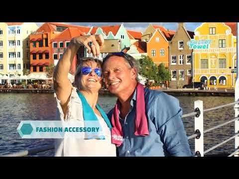 Kølende håndklæde med pose, 3-pak rød, hurtigttørrende polyester