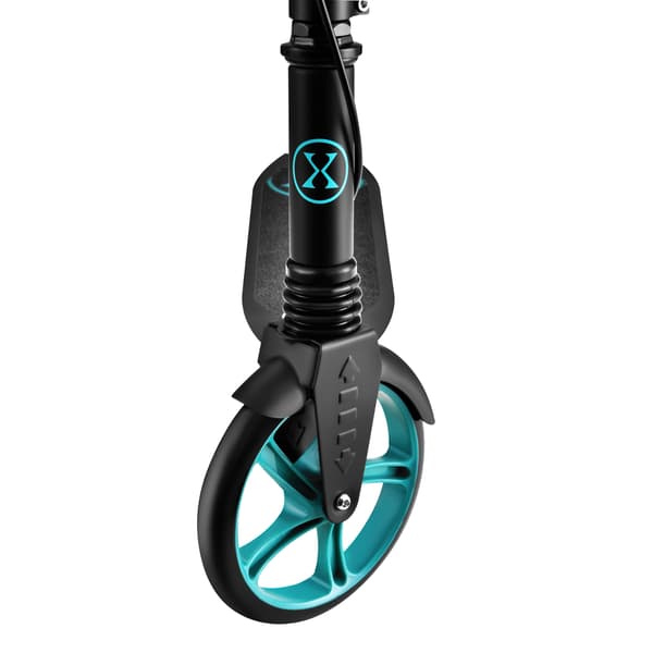 Turkis kick-scooter, justerbar højde, foldbart design