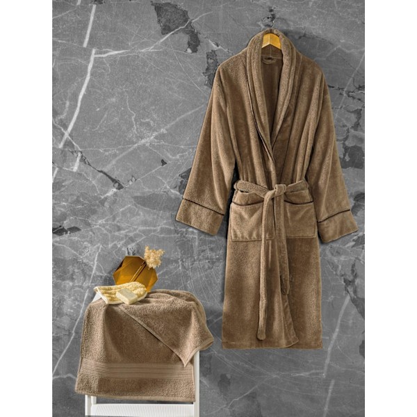 Exclusive kylpytakkisetti - beige