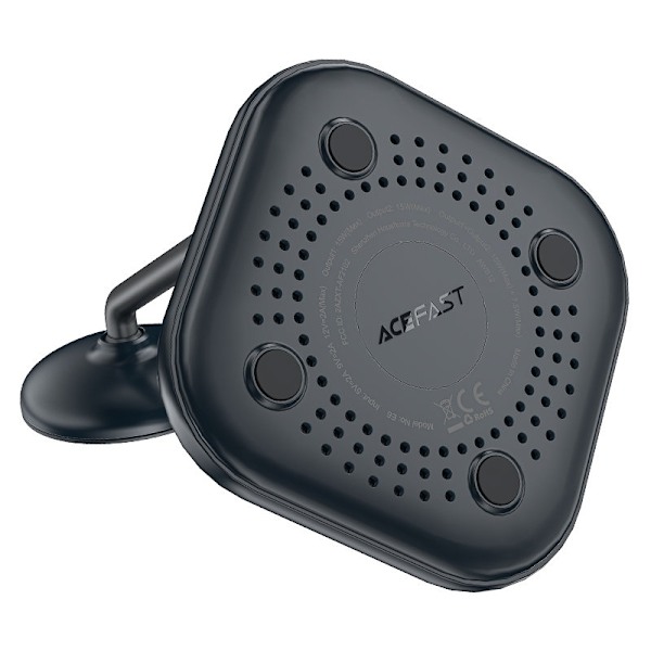 2in1 Qi 15W trådlös laddare och ställ för iPhone och Apple AirPods E6 svart