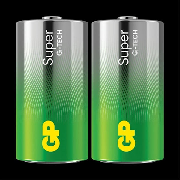 GP Super Alkaline C batteri, 14A/LR14, 2-pak