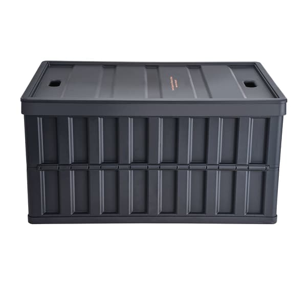 Hopfällbara förvaringsbehållare med lock, 65 l, 3-pack