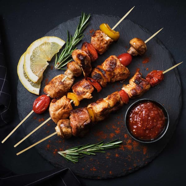 Kebabvartaat bambusta, sarja 500 kpl