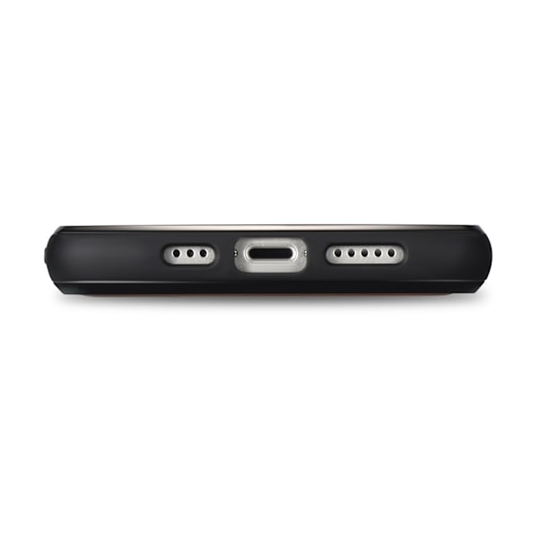 Etui dækket med naturligt læder til iPhone 14 Læderolievoks marineblå