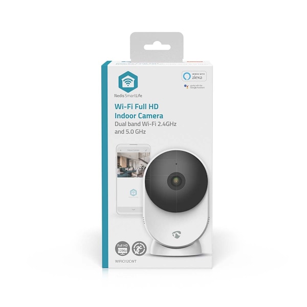 SmartLife inomhuskamera | Wi-Fi | 3MP Full HD 1296p | Cloud Storage (tillval) / microSD (ingår ej) / Onvif | Med rörelsesensor | Nattseende | Vit