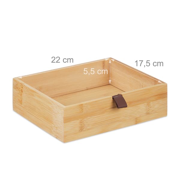 Kontorskrivebord, bambus, 2 skuffer