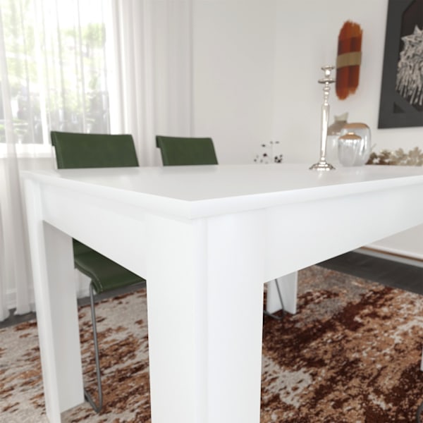 Spisebord Single 120 - Skinnende Hvid