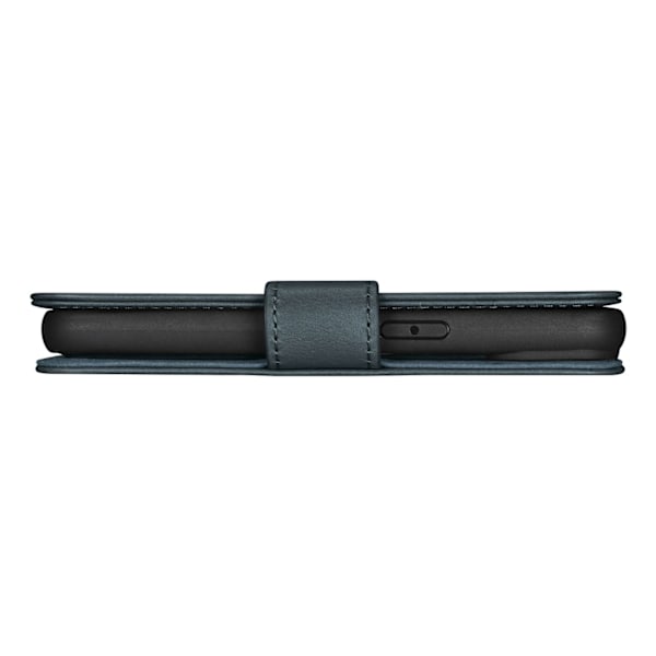 2-i-1 læder Flip Cover iPhone 14 Anti-RFID olievoks pung etui Blå