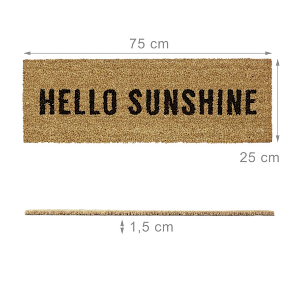 Ovimatto kookoskuitu "Hello Sunshine"