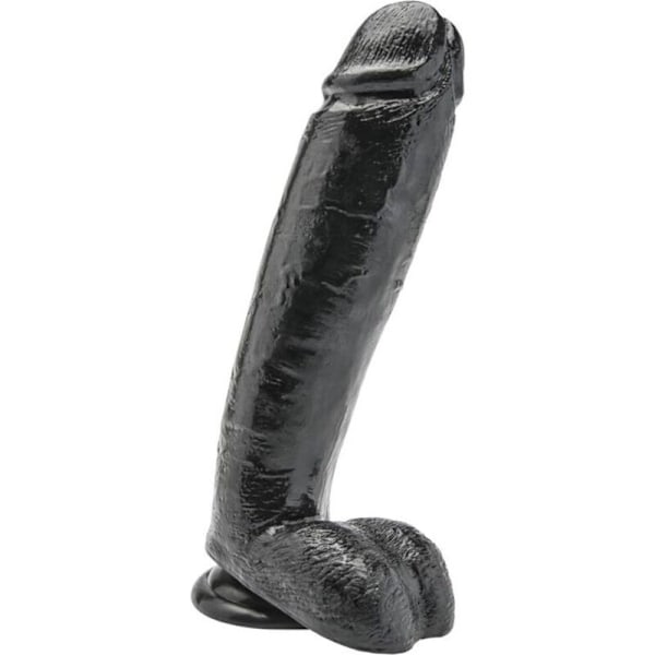 Get Real - Dildo 25,5 cm ja pallot mustat