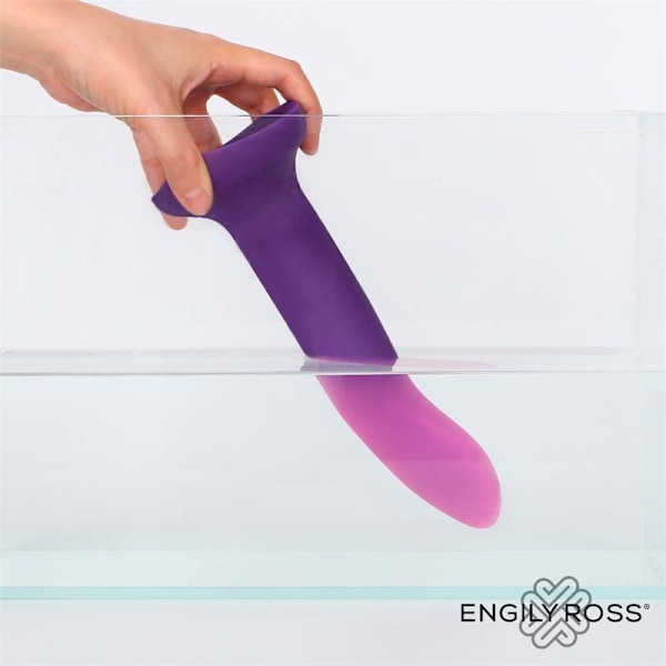 Väriä vaihtava dildo violetista pinkkiin koko L 21 cm