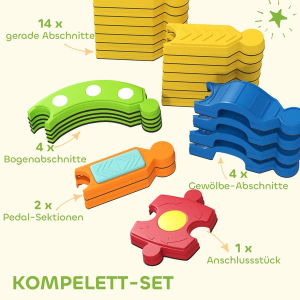 Barnbalansbom, Interaktiv, Halkfri, Färgglad Plast