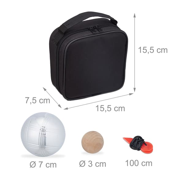 4 petankkipalloa setissä