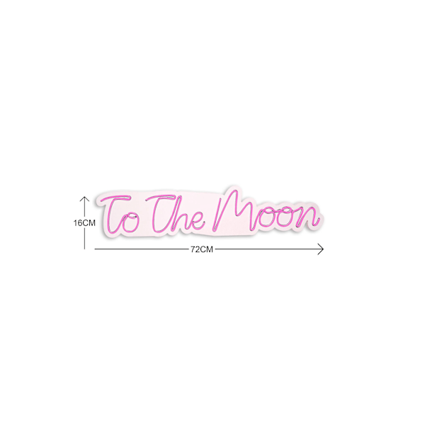 Dekorativ Plastic Led Lighting To the Moon - Pink