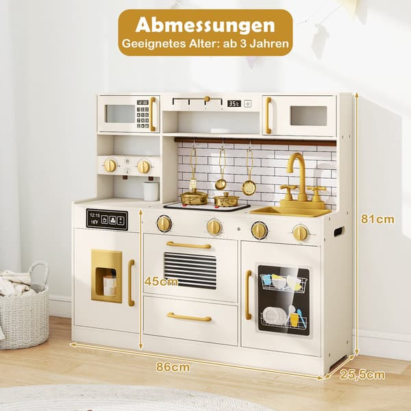 Lasten leikkikeittiösetti valo- ja äänitehosteilla