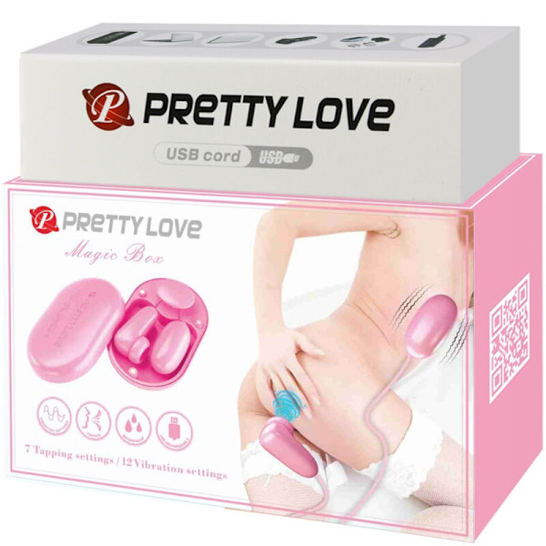 Pretty Love - Magic Box -värähtelevä luoti ja vaaleanpunainen stimulaattori