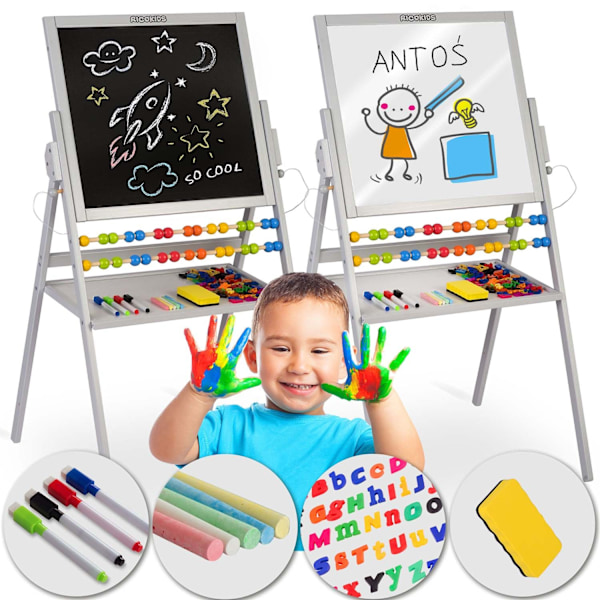Ricokids magnetisk roterende tavle - grå