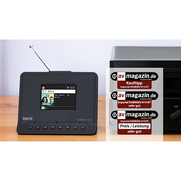 DABMAN i410 BT Compact Hybrid Radio DAB+ / FM / Internet / Bluetooth Musta