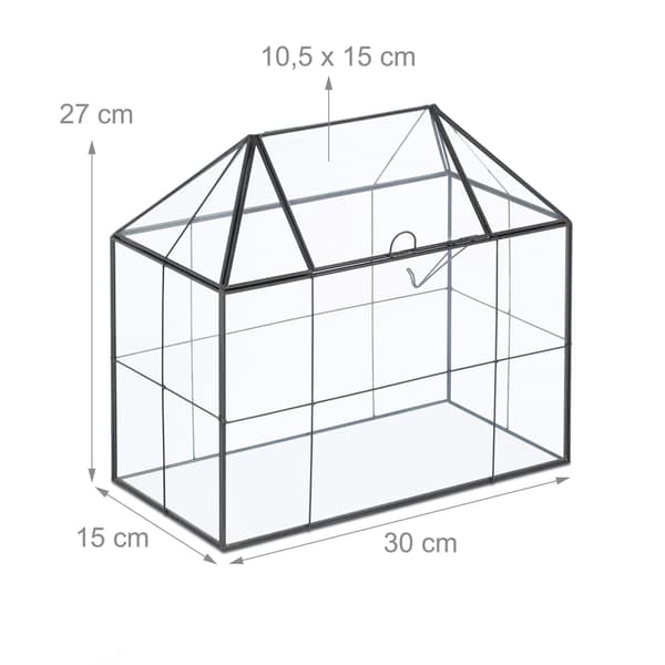 Glashusformet terrarium til stueplanter